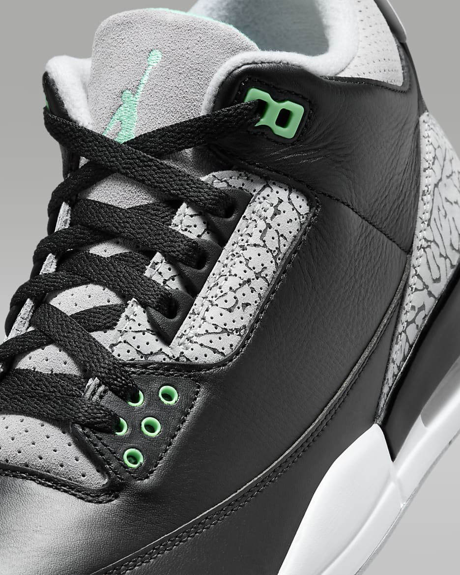Jordan 3 green grey best sale